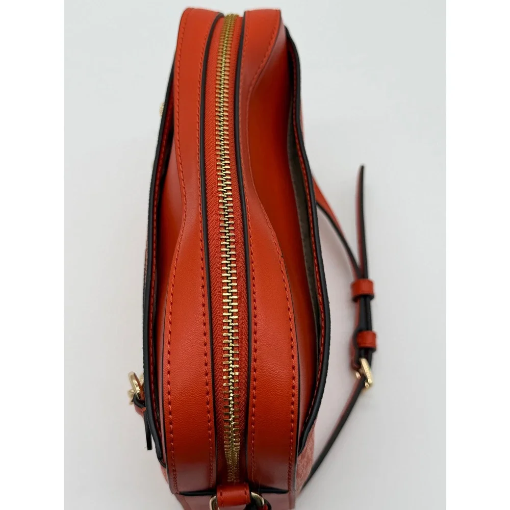 Michael Kors Jet Set Large EW Crossbody Bag Orange Pink Monogram Logo